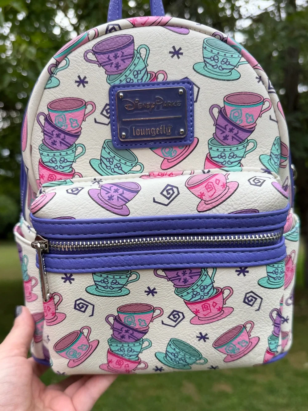Disney Parks Loungefly Alice in Wonderland Mad Tea Party Teacups Backpack NWT